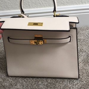 Ivory Kelly Style Top Handle Structured Satchel